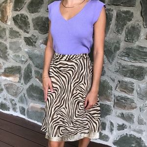Vintage Zebra Print Skirt